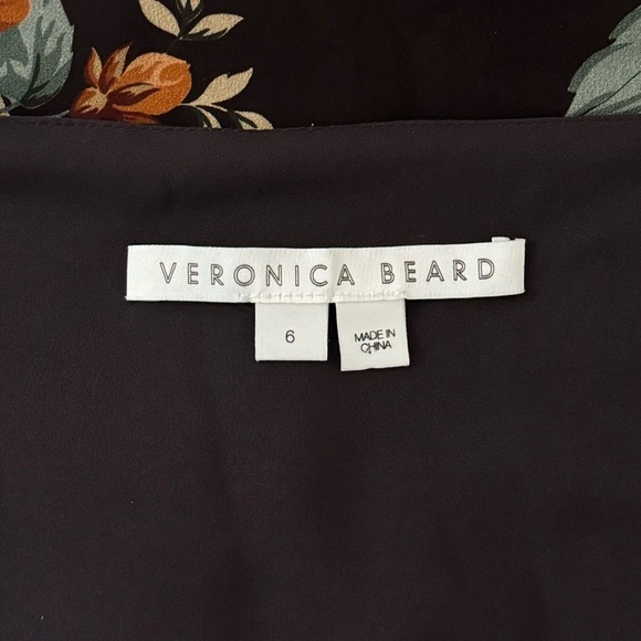 Veronica Beard Maxi Silk Floral Long-Sleeve Avani Dress - Picture 7 of 8